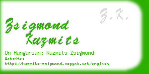 zsigmond kuzmits business card